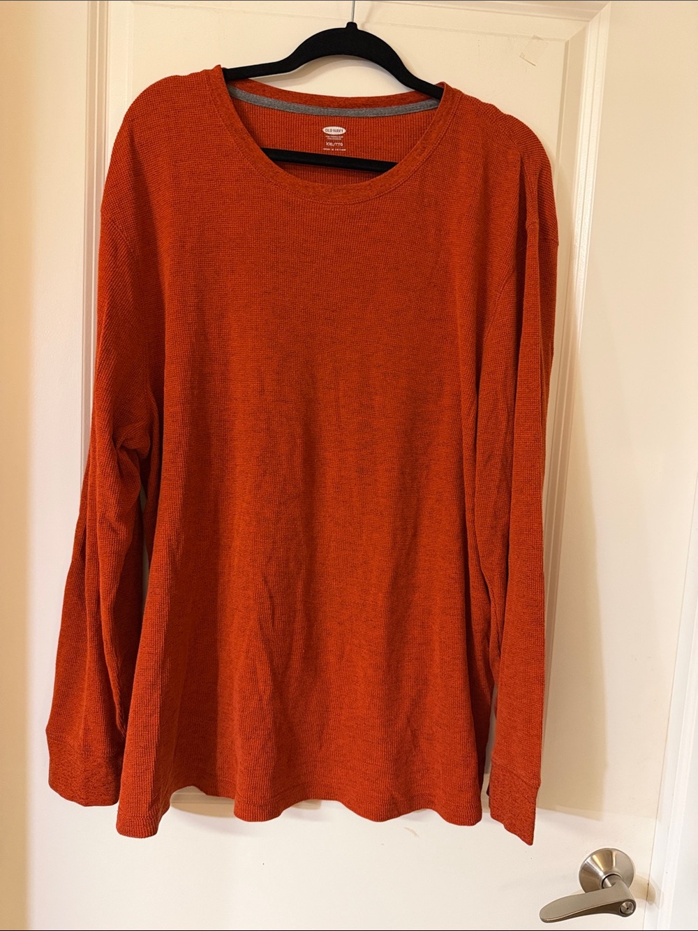 Old Navy Men's Long Sleeve Crewneck Shirt - Rust Orange